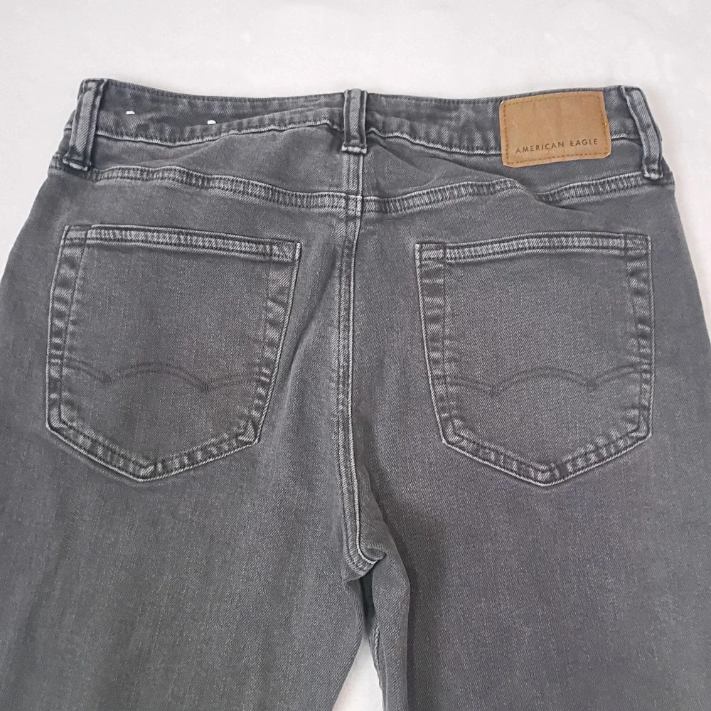 American Eagle Athletic Fit Jeans Mens 30x34 Charcoal Gray Stretch Denim